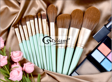 Load image into Gallery viewer, Spring Green Brush Set (13 piece brush collection with bag)
