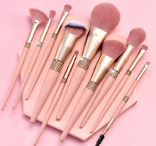 Load image into Gallery viewer, Rhinestone Romance Brush Set (10 piece brush collection with bag)
