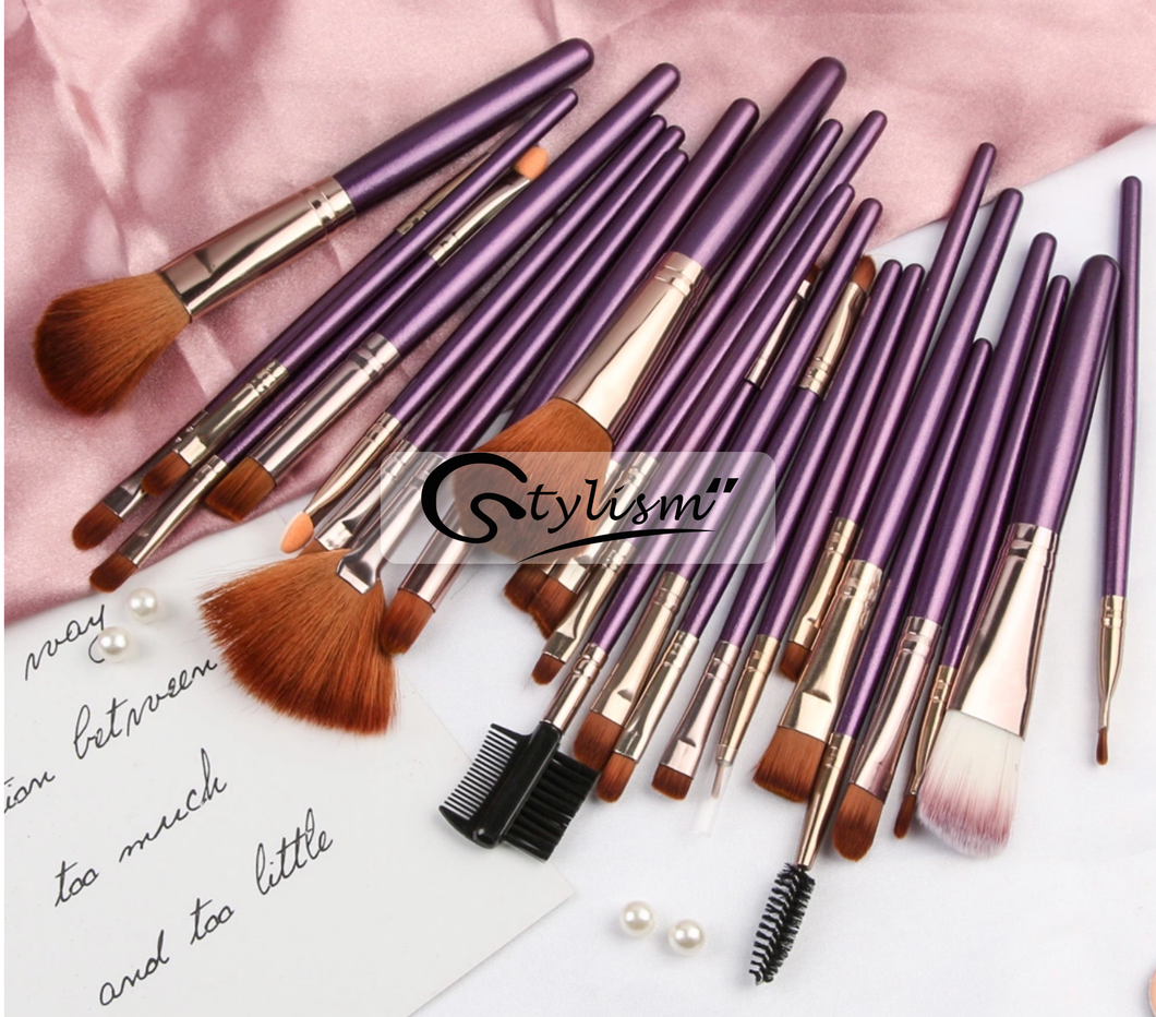 Mulberry Brush Set (25 piece Brush collection with bag)