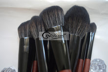 Load image into Gallery viewer, Wooden Handle Synthetic Brush Set (12 piece collection with bag)
