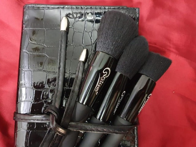 Stylism Signature Obsidian Black Brush Set(9 piece Brush collection with bag)