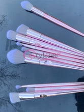 Load image into Gallery viewer, Rose Pink Brush Set (10 piece brush collection with bag)
