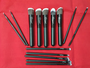 Black Jade Brush Set (15 piece brush collection with bag)