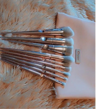 Load image into Gallery viewer, Rose Pink Brush Set (10 piece brush collection with bag)
