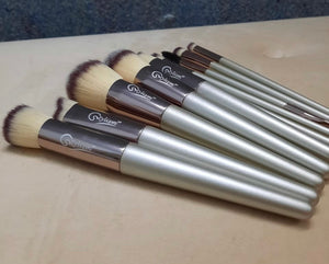 Golden Luxe Brush Set (10 piece Brush Set with bag)